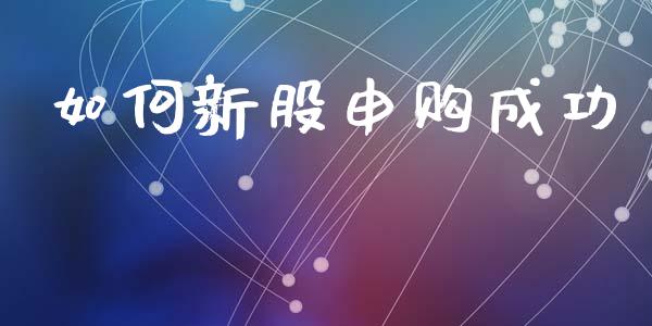 如何新股申购成功_https://wap.lxcailiao.com_财务管理_第1张