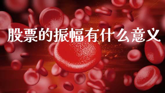 股票的振幅有什么意义_https://wap.lxcailiao.com_财务管理_第1张