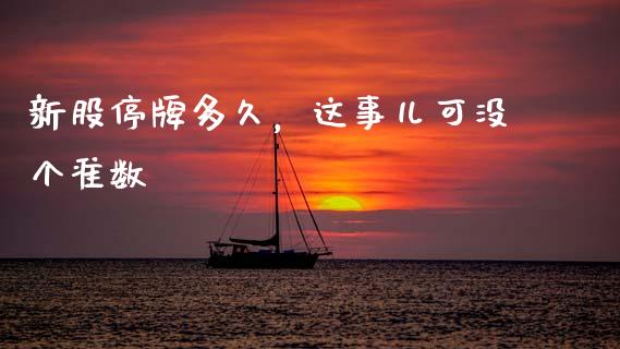 新股停牌多久，这事儿可没个准数_https://wap.lxcailiao.com_金融监管_第1张