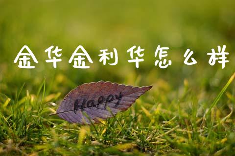 金华金利华怎么样_https://wap.lxcailiao.com_融资担保_第1张