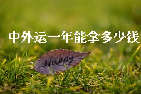中外运一年能拿多少钱_https://wap.lxcailiao.com_金融监管_第1张