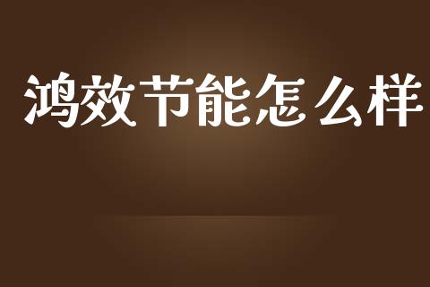 鸿效节能怎么样_https://wap.lxcailiao.com_股权投资_第1张