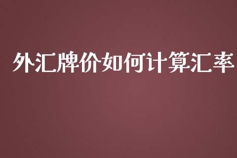 外汇牌价如何计算汇率_https://wap.lxcailiao.com_股权投资_第1张