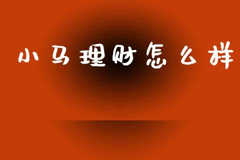 小马理财怎么样_https://wap.lxcailiao.com_股权投资_第1张
