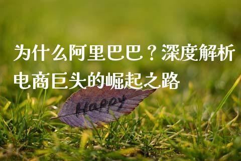 为什么阿里巴巴？深度解析电商巨头的崛起之路_https://wap.lxcailiao.com_股权投资_第1张