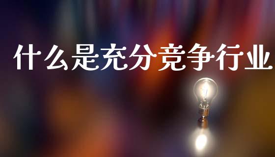 什么是充分竞争行业_https://wap.lxcailiao.com_融资担保_第1张