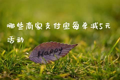 哪些商家支付宝每单减5元活动_https://wap.lxcailiao.com_金融监管_第1张
