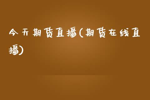 今天期货直播(期货在线直播)_https://wap.lxcailiao.com_财务管理_第1张