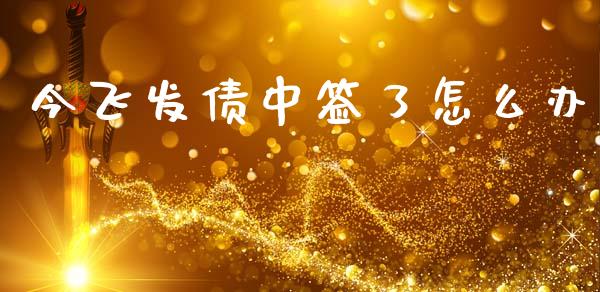 今飞发债中签了怎么办_https://wap.lxcailiao.com_融资担保_第1张