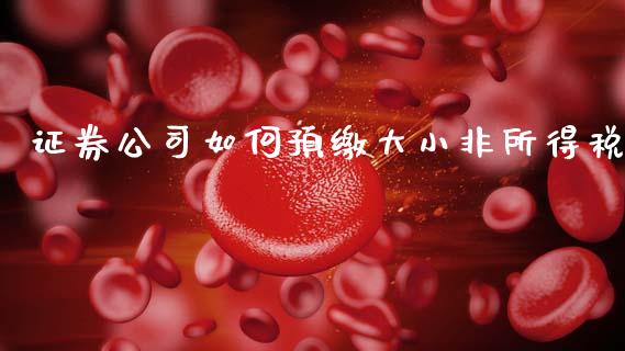 证券公司如何预缴大小非所得税_https://wap.lxcailiao.com_金融监管_第1张