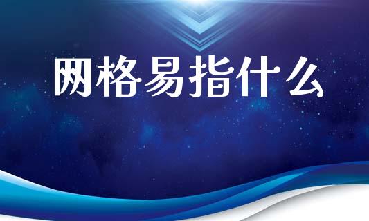 网格易指什么_https://wap.lxcailiao.com_财务管理_第1张