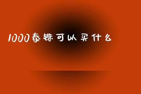 1000泰铢可以买什么_https://wap.lxcailiao.com_融资担保_第1张