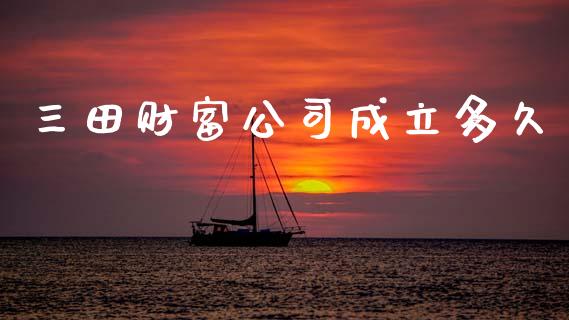 三田财富公司成立多久_https://wap.lxcailiao.com_融资担保_第1张