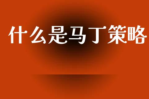 什么是马丁策略_https://wap.lxcailiao.com_金融监管_第1张