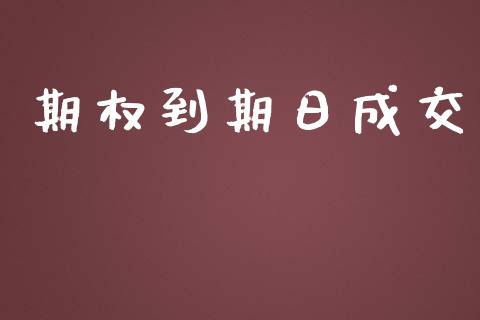 期权到期日成交_https://wap.lxcailiao.com_股权投资_第1张