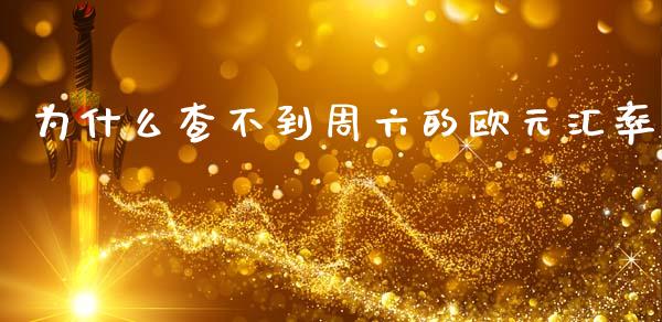 为什么查不到周六的欧元汇率_https://wap.lxcailiao.com_财务管理_第1张