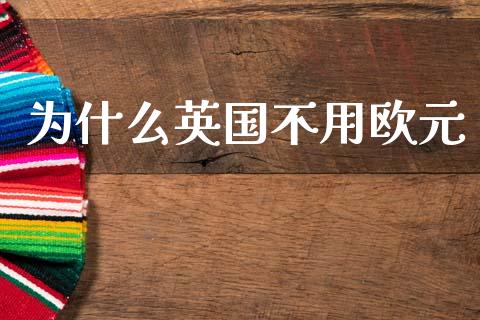 为什么英国不用欧元_https://wap.lxcailiao.com_财务管理_第1张