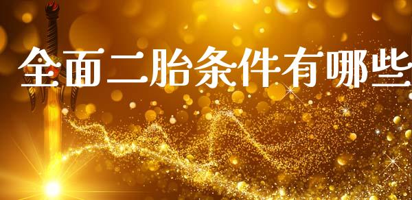 全面二胎条件有哪些_https://wap.lxcailiao.com_金融监管_第1张