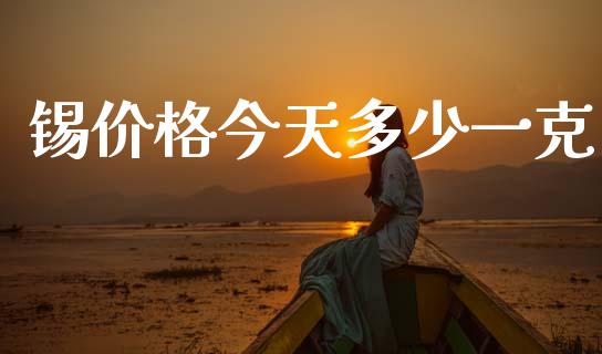 锡价格今天多少一克_https://wap.lxcailiao.com_金融监管_第1张