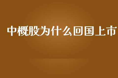 中概股为什么回国上市_https://wap.lxcailiao.com_融资担保_第1张