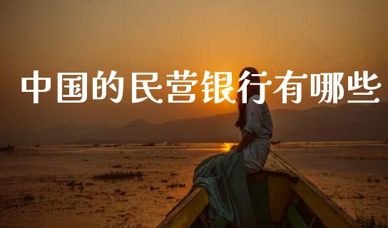 中国的民营银行有哪些_https://wap.lxcailiao.com_财务管理_第1张