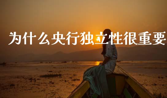 为什么央行独立性很重要_https://wap.lxcailiao.com_财务管理_第1张