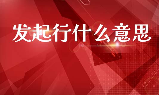 发起行什么意思_https://wap.lxcailiao.com_融资担保_第1张