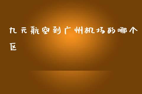 九元航空到广州机场的哪个区_https://wap.lxcailiao.com_融资担保_第1张