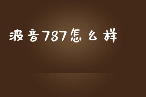 波音787怎么样_https://wap.lxcailiao.com_股权投资_第1张