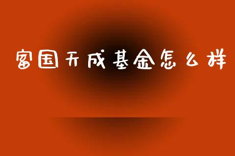 富国天成基金怎么样_https://wap.lxcailiao.com_财务管理_第1张
