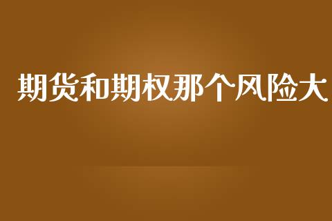 期货和期权那个风险大_https://wap.lxcailiao.com_股权投资_第1张