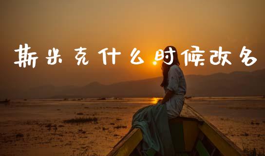 斯米克什么时候改名_https://wap.lxcailiao.com_财务管理_第1张