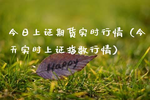 今日上证期货实时行情（今天实时上证指数行情）_https://wap.lxcailiao.com_金融监管_第1张