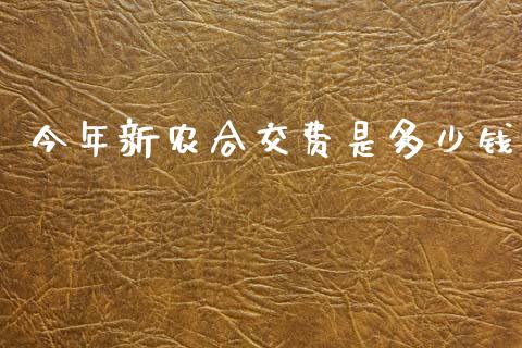 今年新农合交费是多少钱_https://wap.lxcailiao.com_股权投资_第1张