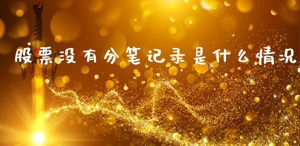 股票没有分笔记录是什么情况_https://wap.lxcailiao.com_融资担保_第1张