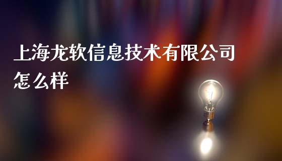 上海龙软信息技术有限公司怎么样_https://wap.lxcailiao.com_股权投资_第1张