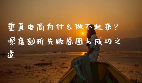 垂直电商为什么做不起来？深度剖析失败原因与成功之道_https://wap.lxcailiao.com_金融监管_第1张