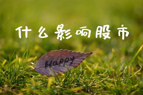 什么影响股市_https://wap.lxcailiao.com_财务管理_第1张