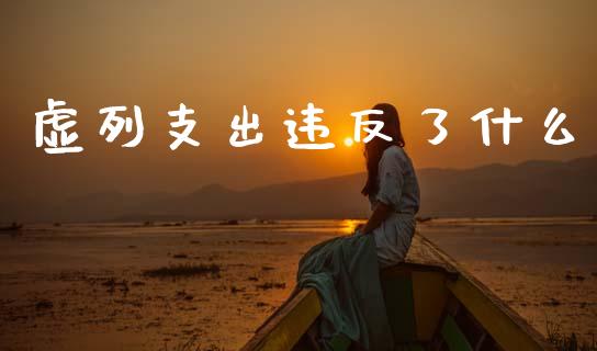 虚列支出违反了什么_https://wap.lxcailiao.com_财务管理_第1张
