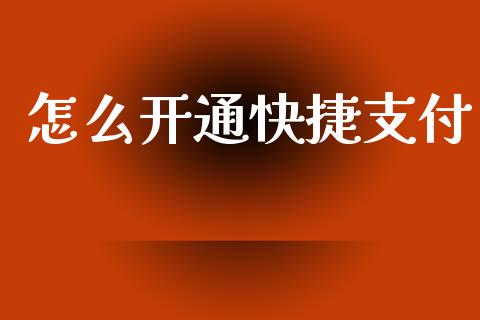 怎么开通快捷支付_https://wap.lxcailiao.com_融资担保_第1张