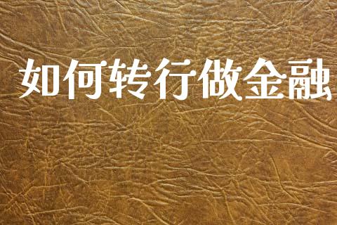 如何转行做金融_https://wap.lxcailiao.com_股权投资_第1张