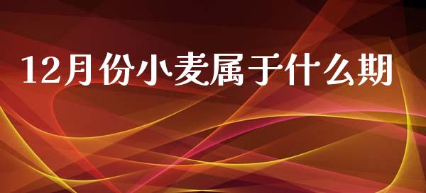 12月份小麦属于什么期_https://wap.lxcailiao.com_金融监管_第1张