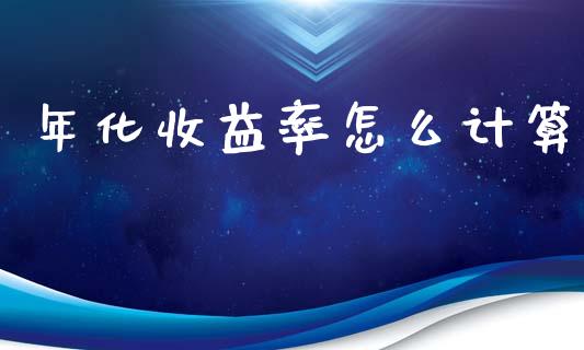 年化收益率怎么计算_https://wap.lxcailiao.com_融资担保_第1张