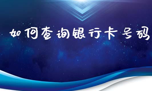 如何查询银行卡号码_https://wap.lxcailiao.com_股权投资_第1张
