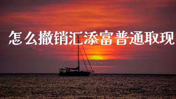 怎么撤销汇添富普通取现_https://wap.lxcailiao.com_金融监管_第1张