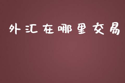 外汇在哪里交易_https://wap.lxcailiao.com_融资担保_第1张