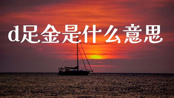 d足金是什么意思_https://wap.lxcailiao.com_金融监管_第1张