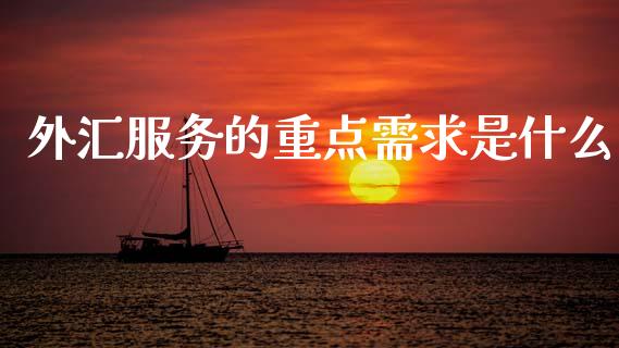 外汇服务的重点需求是什么_https://wap.lxcailiao.com_融资担保_第1张