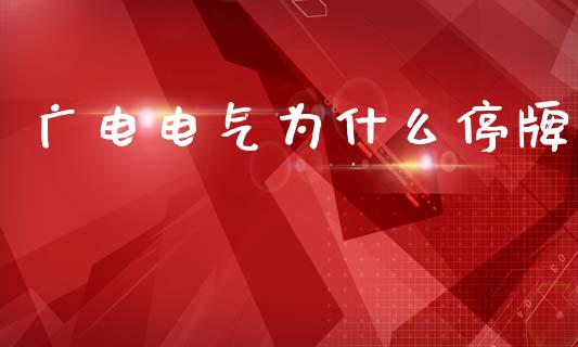 广电电气为什么停牌_https://wap.lxcailiao.com_融资担保_第1张
