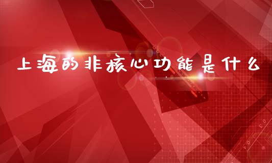 上海的非核心功能是什么_https://wap.lxcailiao.com_金融监管_第1张